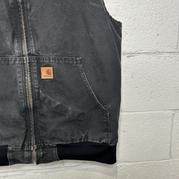 Y2K Carhartt Quilted Hooded Vest “Black” 100121-001 - Picture 3 of 11